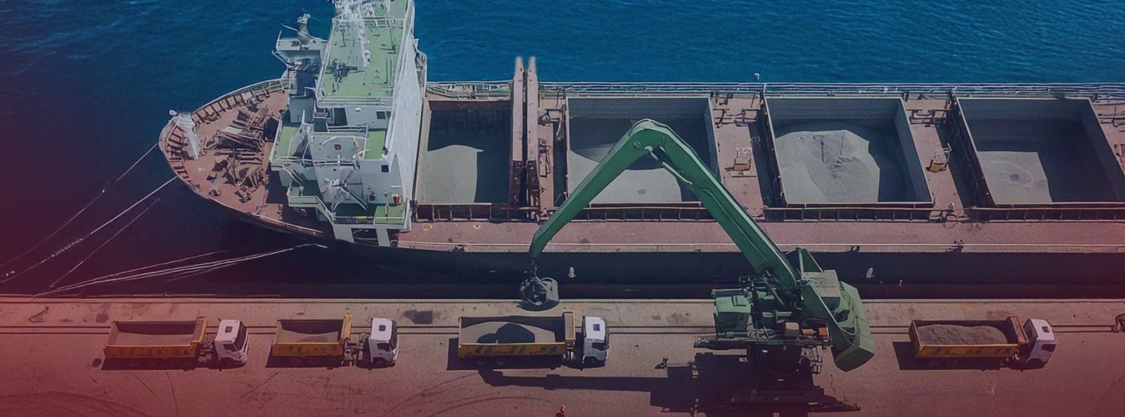Sky Ports bulk-cargo vessel at berth